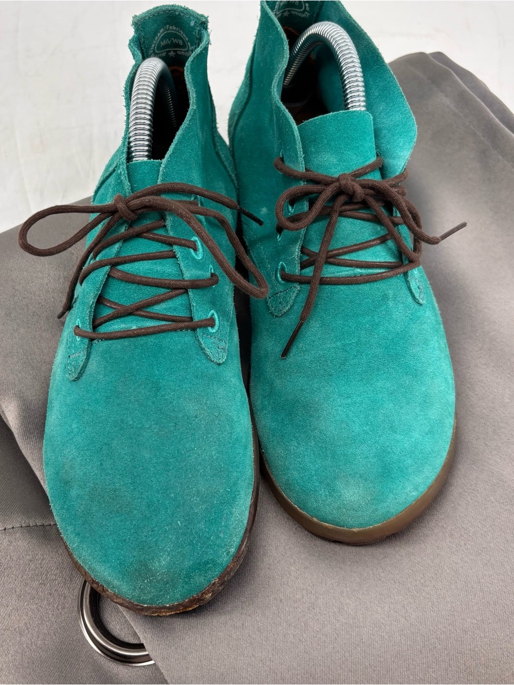 Men's Teal Suede Chukka Boots - Casual Lace-Up